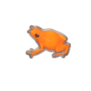 Orange Frog Lapel Pin